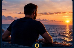 Tramonto sul mare